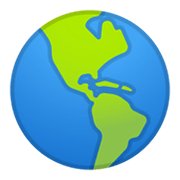 Émoji 🌎 Globe Tourné Sur Les Amériques sur Google Android 10.0 March 2020 Feature Drop.