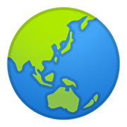 Émoji 🌏 Globe Tourné Sur L’Asie Et L’Australie sur Google Android 10.0 March 2020 Feature Drop.