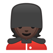 Emoji 💂🏿 Guardia: Carnagione Scura su Google Android 10.0 March 2020 Feature Drop.