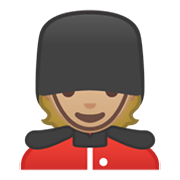 Emoji 💂🏼 Guardia: Carnagione Abbastanza Chiara su Google Android 10.0 March 2020 Feature Drop.
