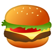 Emoji 🍔 Hamburger su Google Android 10.0 March 2020 Feature Drop.