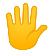 Emoji 🖐️ Mano Aperta su Google Android 10.0 March 2020 Feature Drop.