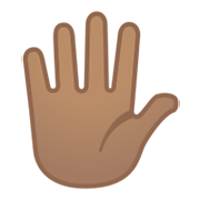 🖐🏽 Emoji Mão Aberta Com Os Dedos Separados: Pele Morena na Google Android 10.0 March 2020 Feature Drop.