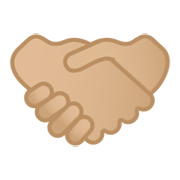 🤝🏼 Emoji Handschlag, mittelhelle Hautfarbe Google Android 10.0 March 2020 Feature Drop.