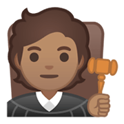 🧑🏽‍⚖️ Emoji Juez: Tono De Piel Medio en Google Android 10.0 March 2020 Feature Drop.