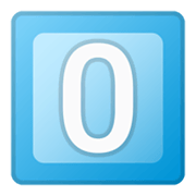 Emoji 0️⃣ Tasto: 0 su Google Android 10.0 March 2020 Feature Drop.