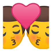 Emoji 👨‍❤️‍💋‍👨 Bacio Tra Coppia: Uomo E Uomo su Google Android 10.0 March 2020 Feature Drop.