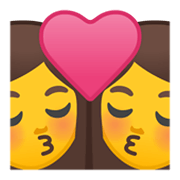 👩‍❤️‍💋‍👩 Emoji sich küssendes Paar: Frau, Frau Google Android 10.0 March 2020 Feature Drop.