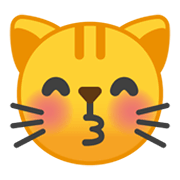 😽 Emoji Rosto De Gato Mandando Um Beijo na Google Android 10.0 March 2020 Feature Drop.