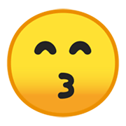 😙 Emoji küssendes Gesicht mit lächelnden Augen Google Android 10.0 March 2020 Feature Drop.