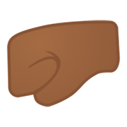 🤛🏾 Emoji Puño Hacia La Izquierda: Tono De Piel Oscuro Medio en Google Android 10.0 March 2020 Feature Drop.