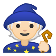 Emoji 🧙🏻 Mago: Carnagione Chiara su Google Android 10.0 March 2020 Feature Drop.