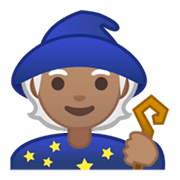 🧙🏽 Emoji Mago: Pele Morena na Google Android 10.0 March 2020 Feature Drop.