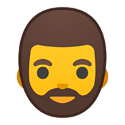 Emoji 🧔 Uomo Con La Barba su Google Android 10.0 March 2020 Feature Drop.