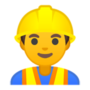 👷‍♂️ Emoji Obrero Hombre en Google Android 10.0 March 2020 Feature Drop.