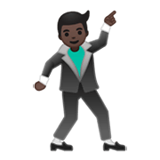 Emoji 🕺🏿 Uomo Che Balla: Carnagione Scura su Google Android 10.0 March 2020 Feature Drop.