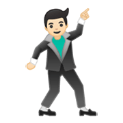 🕺🏻 Emoji Hombre Bailando: Tono De Piel Claro en Google Android 10.0 March 2020 Feature Drop.