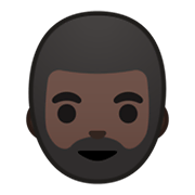 🧔🏿 Emoji Persona Con Barba: Tono De Piel Oscuro en Google Android 10.0 March 2020 Feature Drop.