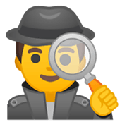 Emoji 🕵️‍♂️ Investigatore su Google Android 10.0 March 2020 Feature Drop.