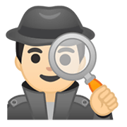 Emoji 🕵🏻‍♂️ Investigatore: Carnagione Chiara su Google Android 10.0 March 2020 Feature Drop.