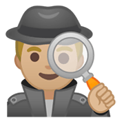🕵🏼‍♂️ Emoji Detective Hombre: Tono De Piel Claro Medio en Google Android 10.0 March 2020 Feature Drop.