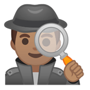🕵🏽‍♂️ Emoji Detective Hombre: Tono De Piel Medio en Google Android 10.0 March 2020 Feature Drop.