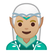 🧝🏼‍♂️ Emoji Elfo Homem: Pele Morena Clara na Google Android 10.0 March 2020 Feature Drop.