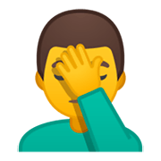 Emoji 🤦‍♂️ Uomo Esasperato su Google Android 10.0 March 2020 Feature Drop.