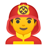 Emoji 👨‍🚒 Pompiere Uomo su Google Android 10.0 March 2020 Feature Drop.