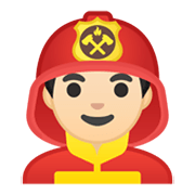 Emoji 👨🏻‍🚒 Pompiere Uomo: Carnagione Chiara su Google Android 10.0 March 2020 Feature Drop.
