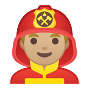 Emoji 👨🏼‍🚒 Pompiere Uomo: Carnagione Abbastanza Chiara su Google Android 10.0 March 2020 Feature Drop.