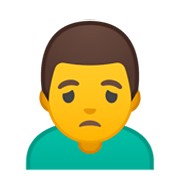 🙍‍♂️ Emoji Homem Franzindo A Sobrancelha na Google Android 10.0 March 2020 Feature Drop.