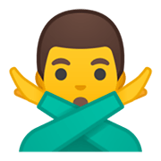 🙅‍♂️ Emoji Mann mit überkreuzten Armen Google Android 10.0 March 2020 Feature Drop.