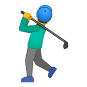 Emoji 🏌️‍♂️ Golfista Uomo su Google Android 10.0 March 2020 Feature Drop.