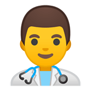 Emoji 👨‍⚕️ Operatore Sanitario su Google Android 10.0 March 2020 Feature Drop.