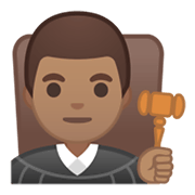 Emoji 👨🏽‍⚖️ Giudice Uomo: Carnagione Olivastra su Google Android 10.0 March 2020 Feature Drop.