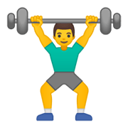Emoji 🏋️‍♂️ Uomo Che Solleva Pesi su Google Android 10.0 March 2020 Feature Drop.