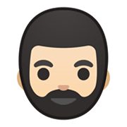 🧔🏻 Emoji Mann: helle Hautfarbe, Bart Google Android 10.0 March 2020 Feature Drop.