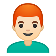 👨🏻‍🦰 Emoji Homem: Pele Clara E Cabelo Vermelho na Google Android 10.0 March 2020 Feature Drop.