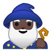 Emoji 🧙🏿‍♂️ Mago Uomo: Carnagione Scura su Google Android 10.0 March 2020 Feature Drop.