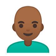 👨🏾‍🦲 Emoji Hombre: Tono De Piel Oscuro Medio Y Sin Pelo en Google Android 10.0 March 2020 Feature Drop.