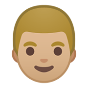 👨🏼 Emoji Hombre: Tono De Piel Claro Medio en Google Android 10.0 March 2020 Feature Drop.