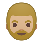 🧔🏼 Emoji Persona Con Barba: Tono De Piel Claro Medio en Google Android 10.0 March 2020 Feature Drop.