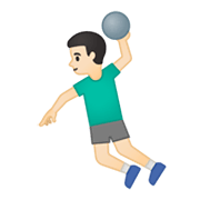 🤾🏻‍♂️ Emoji Handballspieler: helle Hautfarbe Google Android 10.0 March 2020 Feature Drop.
