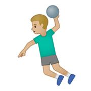 🤾🏼‍♂️ Emoji Handballspieler: mittelhelle Hautfarbe Google Android 10.0 March 2020 Feature Drop.