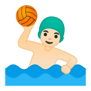🤽🏻‍♂️ Emoji Hombre Jugando Al Waterpolo: Tono De Piel Claro en Google Android 10.0 March 2020 Feature Drop.