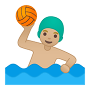 Émoji 🤽🏼‍♂️ Joueur De Water-polo : Peau Moyennement Claire sur Google Android 10.0 March 2020 Feature Drop.