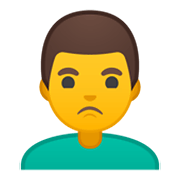 🙎‍♂️ Emoji Hombre Haciendo Pucheros en Google Android 10.0 March 2020 Feature Drop.