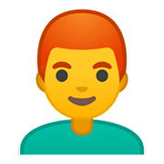 Emoji 👨‍🦰 Uomo: Capelli Rossi su Google Android 10.0 March 2020 Feature Drop.