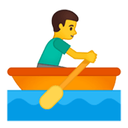 🚣‍♂️ Emoji Hombre Remando En Un Bote en Google Android 10.0 March 2020 Feature Drop.